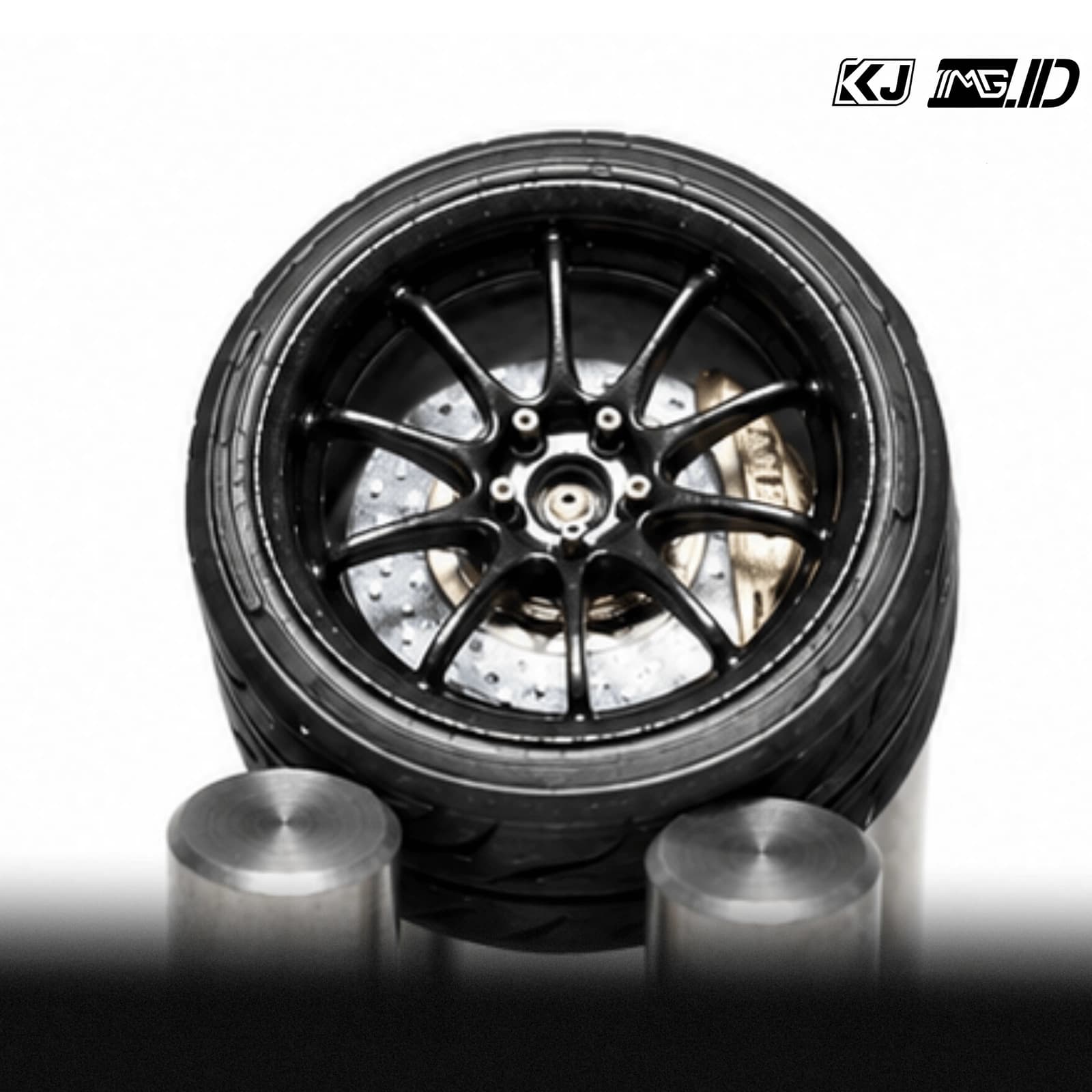 KJ Wheels 1:64 CE28 Metal Grey 9.7MM 2