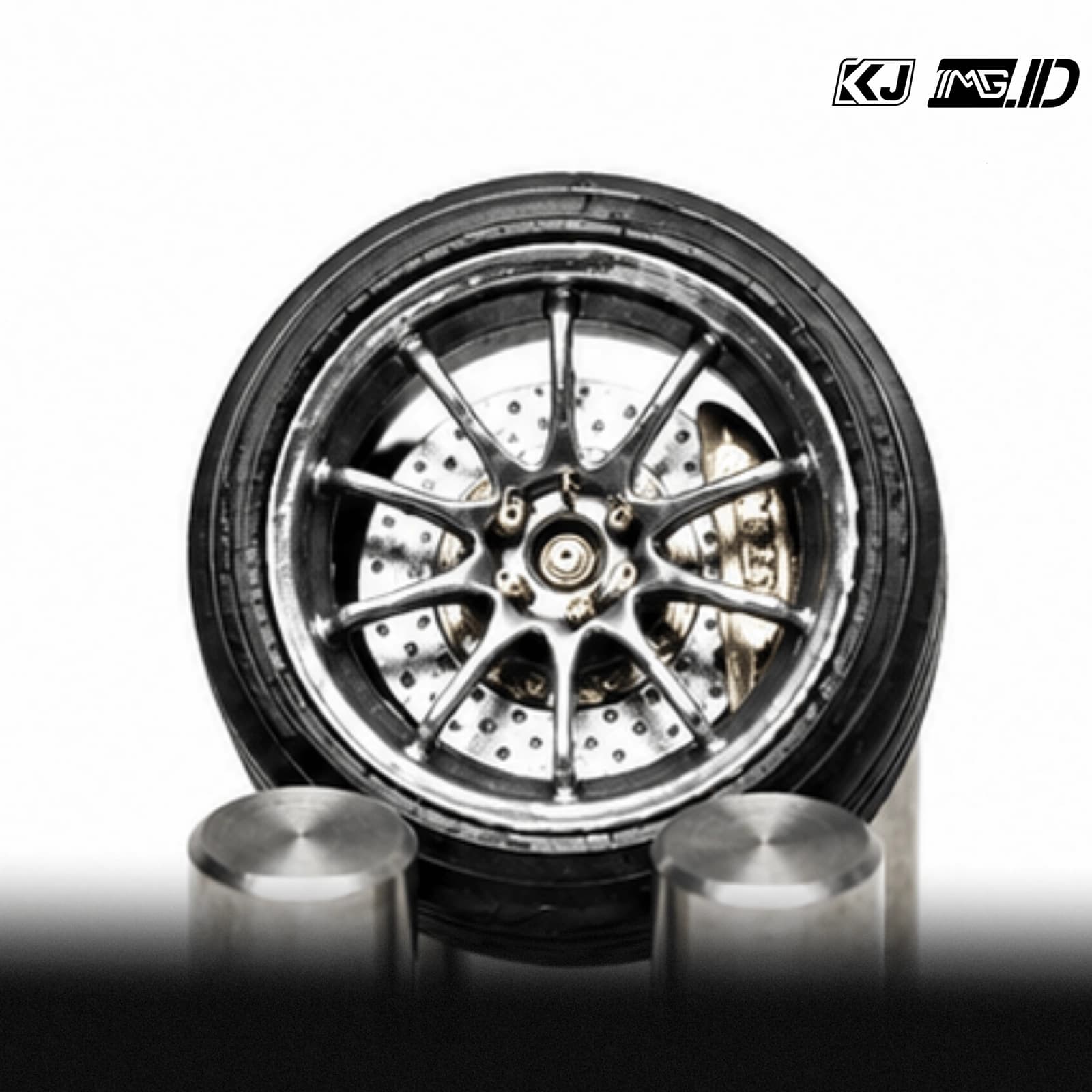 KJ Wheels 1:64 CE28 Silver 9.7MM 2