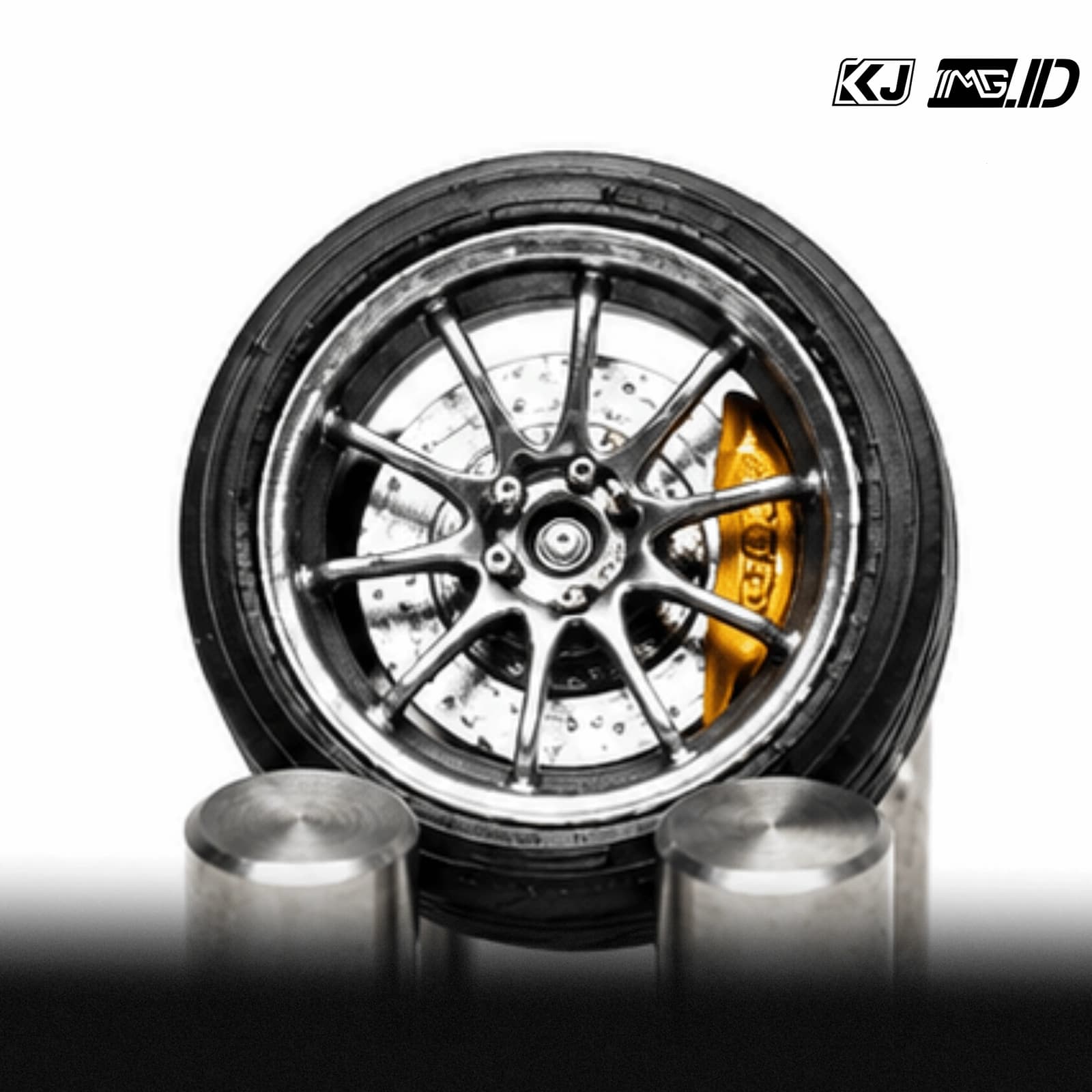 KJ Wheels 1:64 CE28 Silver 9.7MM 5