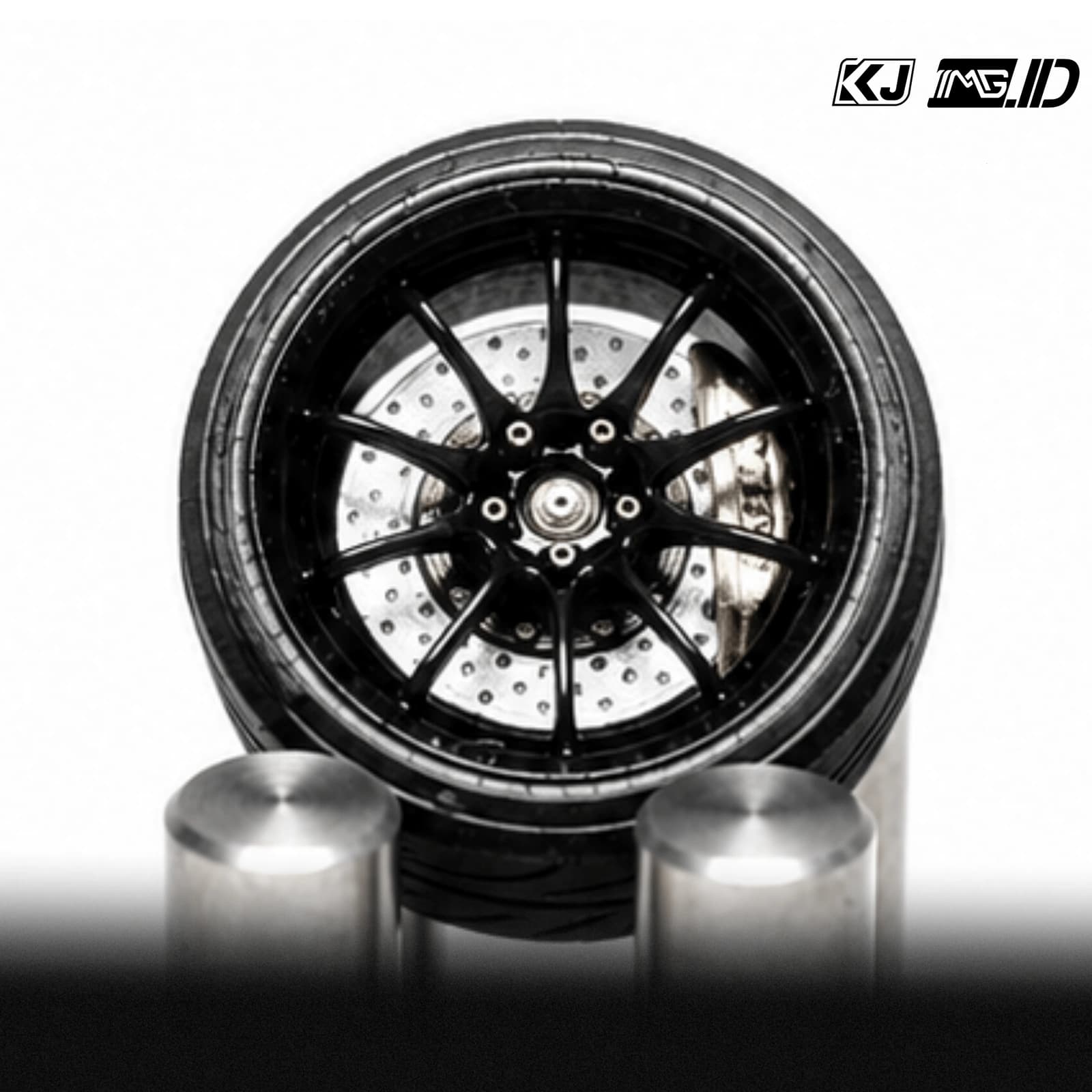 KJ Wheels 1:64 CE28 Black 9.7MM 2