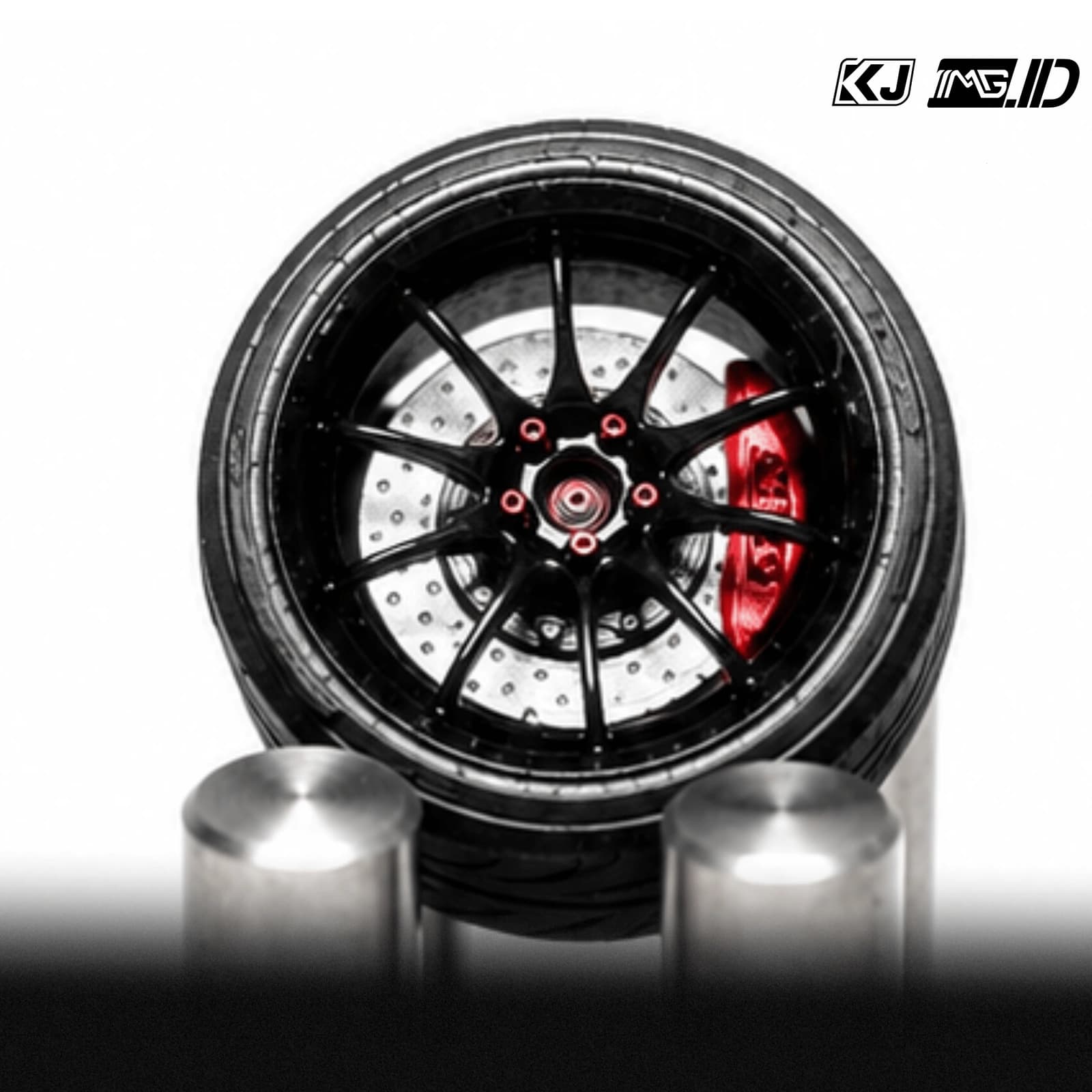 KJ Wheels 1:64 CE28 Black 9.7MM 3