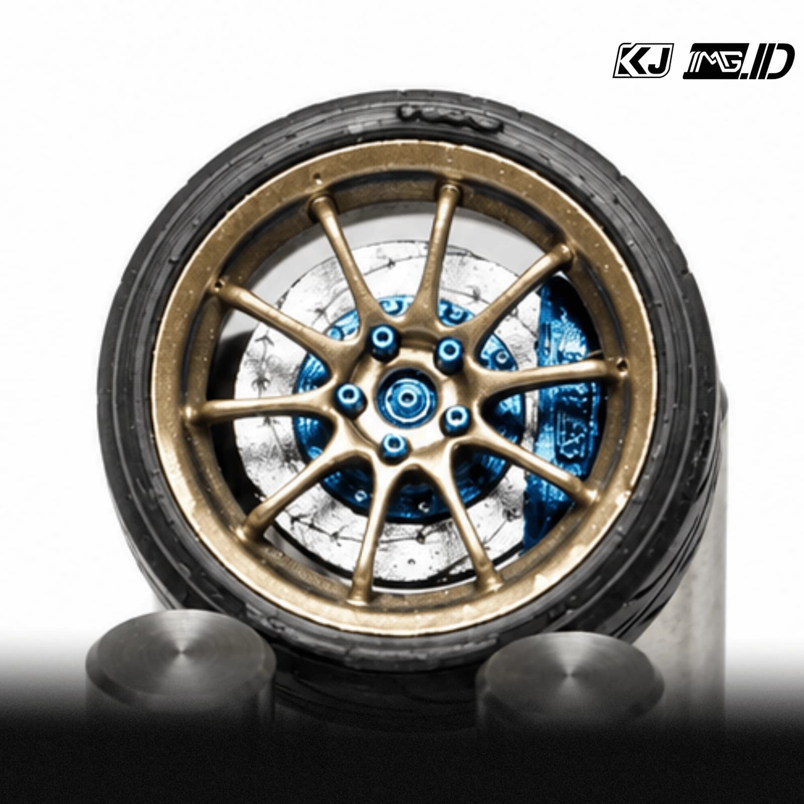KJ Wheels 1:64 CE28 Gold 9.7MM 2