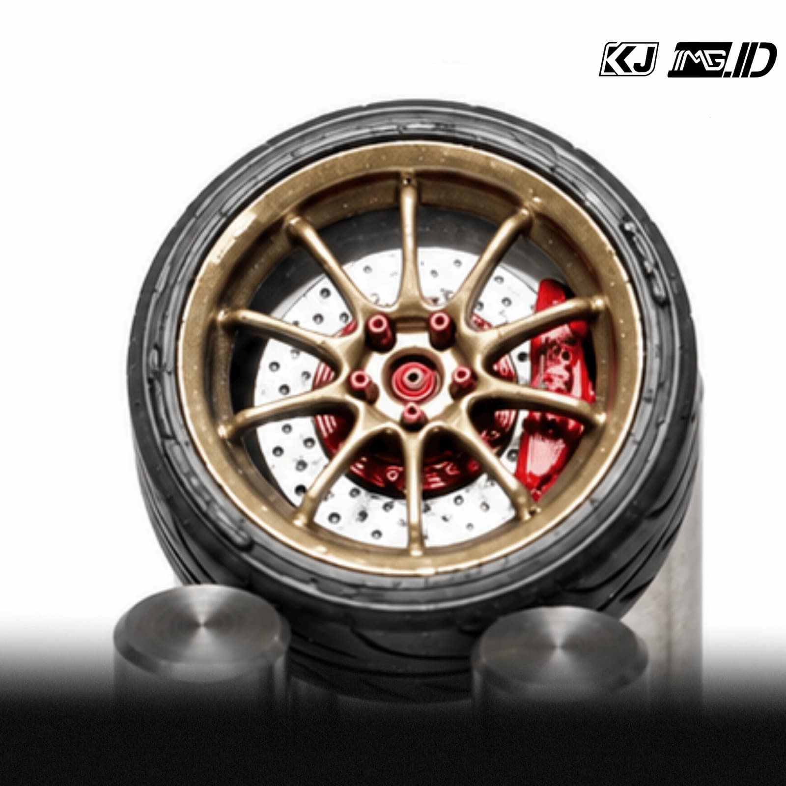 KJ Wheels 1:64 CE28 Gold 9.7MM 3