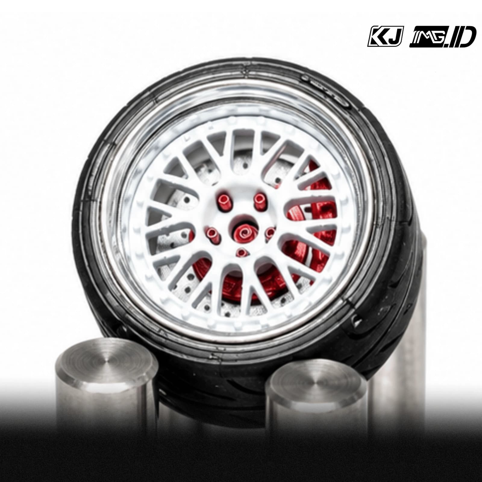 KJ Wheels 1:64 BBS E88 White 9.7MM 2