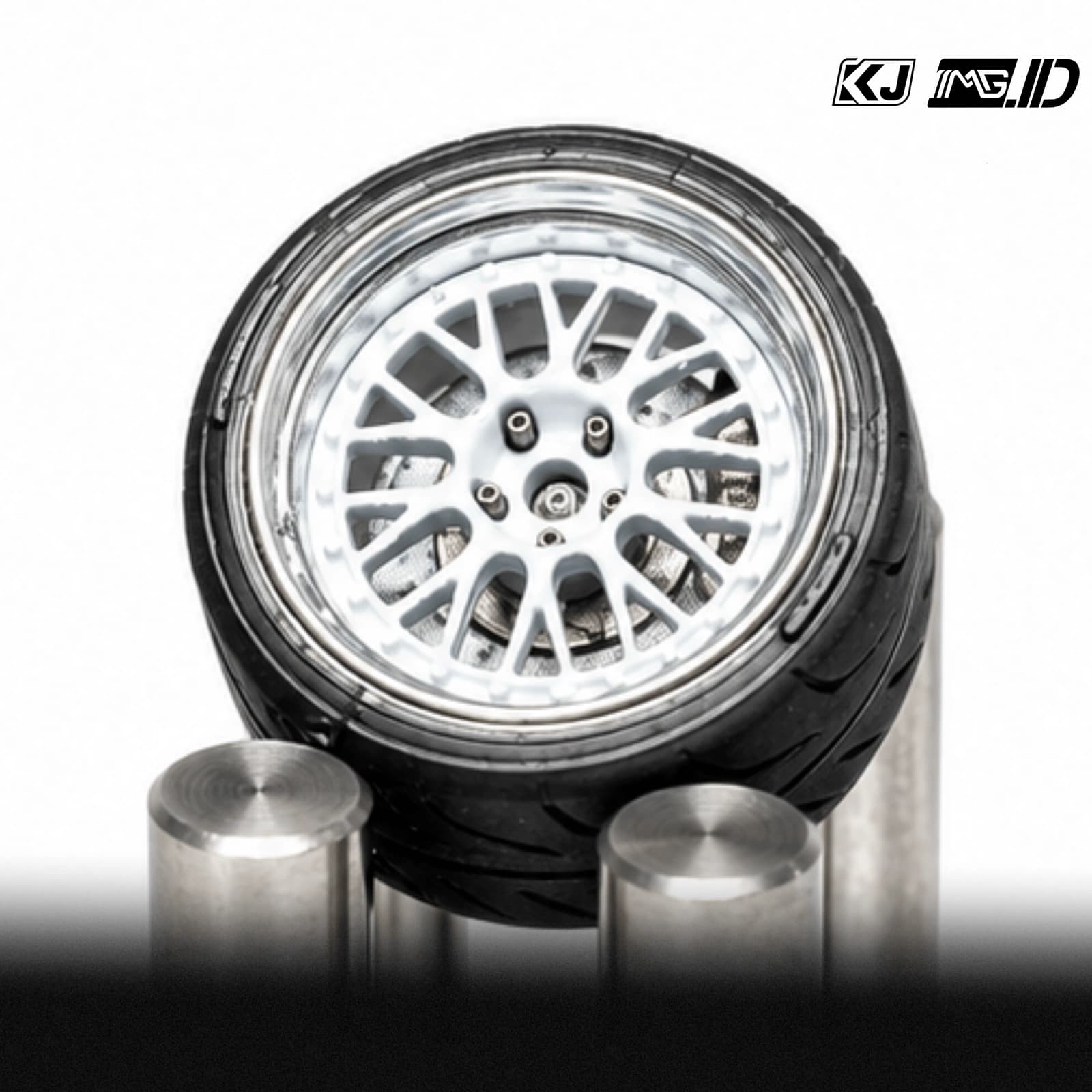 KJ Wheels 1:64 BBS E88 White 9.7MM 3