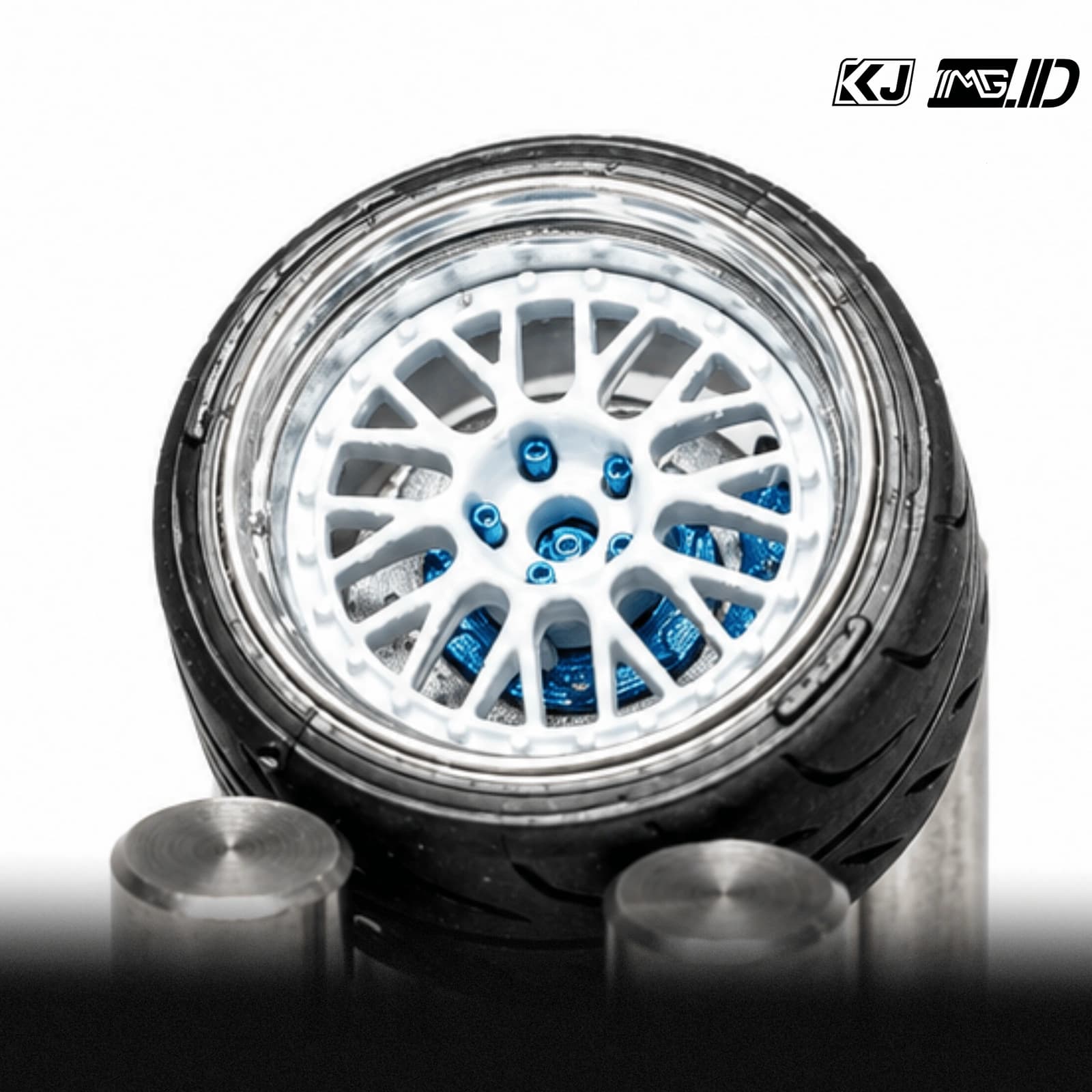 KJ Wheels 1:64 BBS E88 White 9.7MM 4