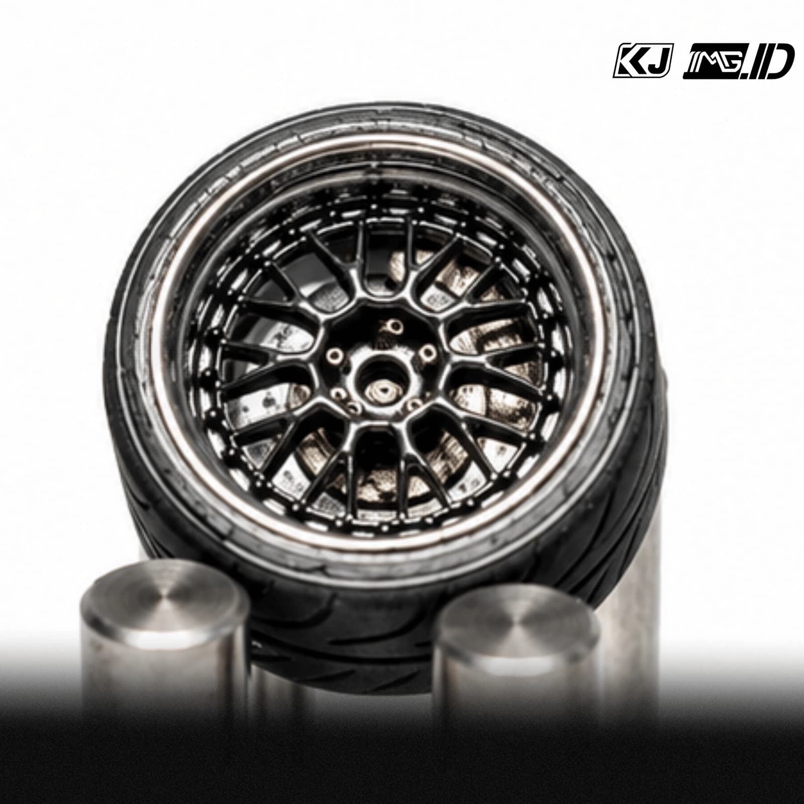 KJ Wheels 1:64 BBS E88 Black 9.7MM 2