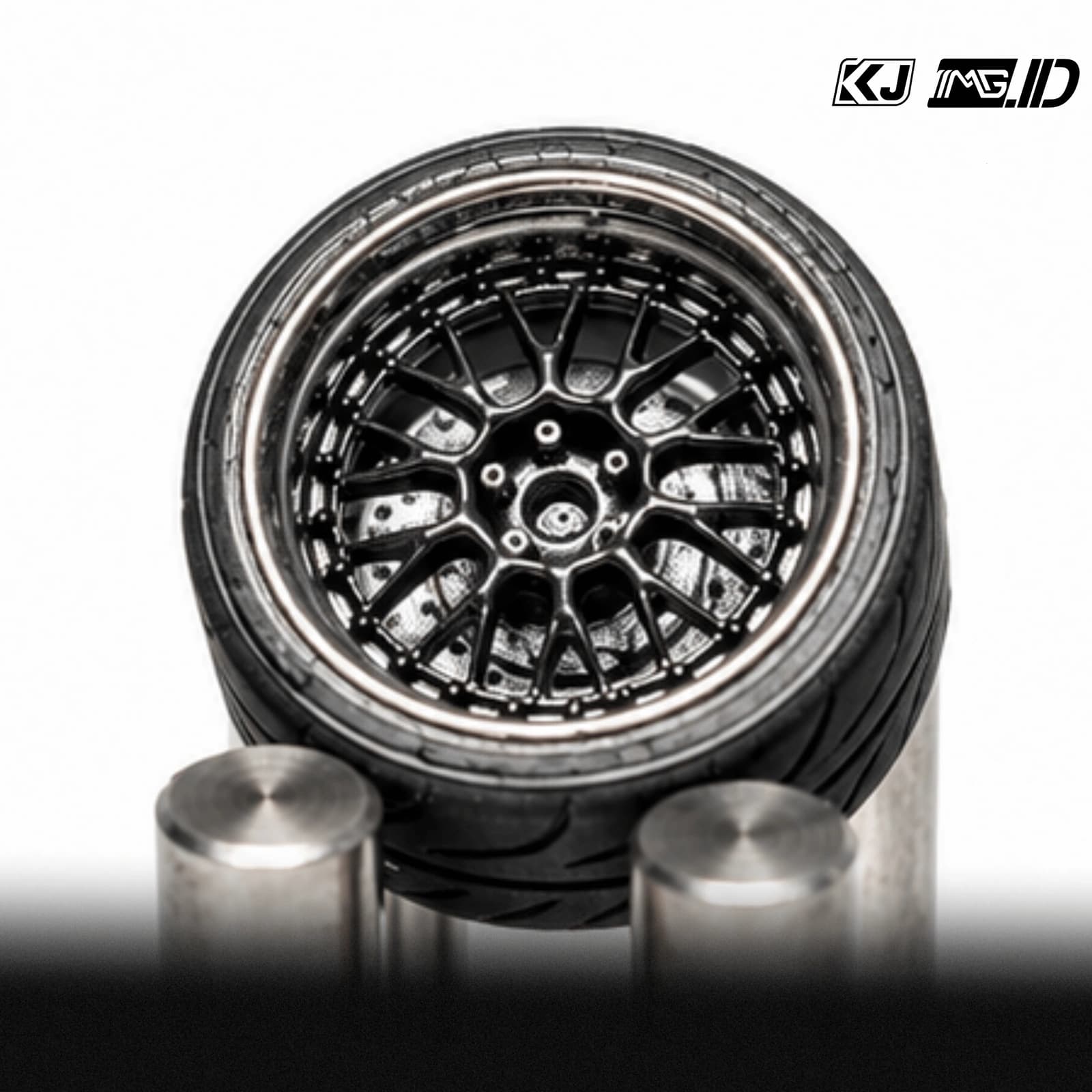KJ Wheels 1:64 BBS E88 Black 9.7MM 3