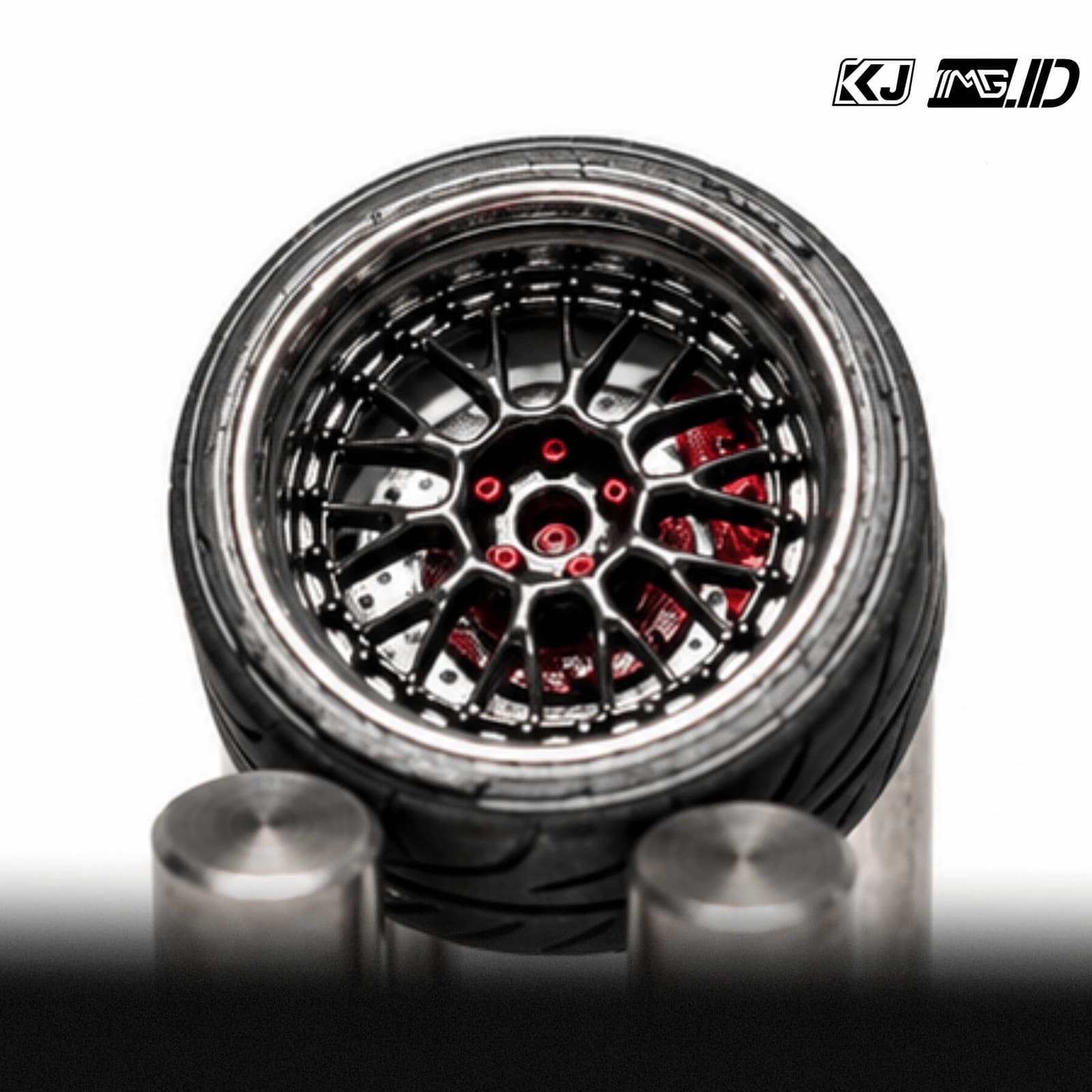 KJ Wheels 1:64 BBS E88 Black 9.7MM 4