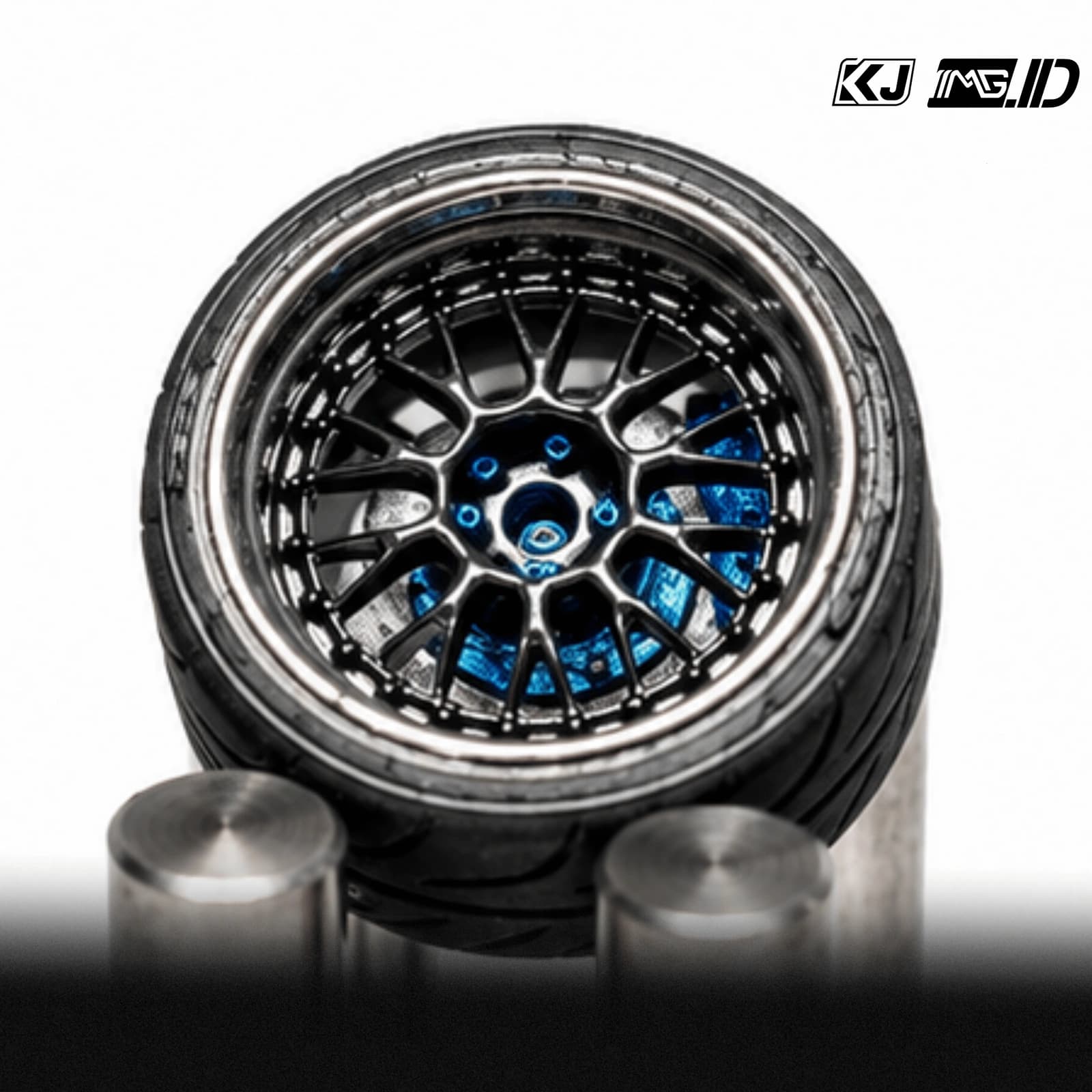 KJ Wheels 1:64 BBS E88 Black 9.7MM 5