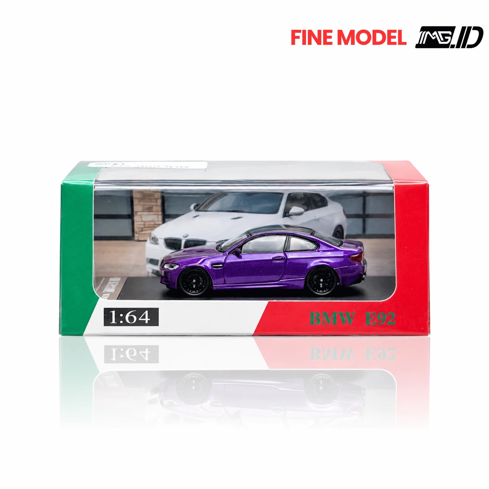 Fine Model 1:64 BMW M3 E92 Coupe Purple Limited 699pcs 1