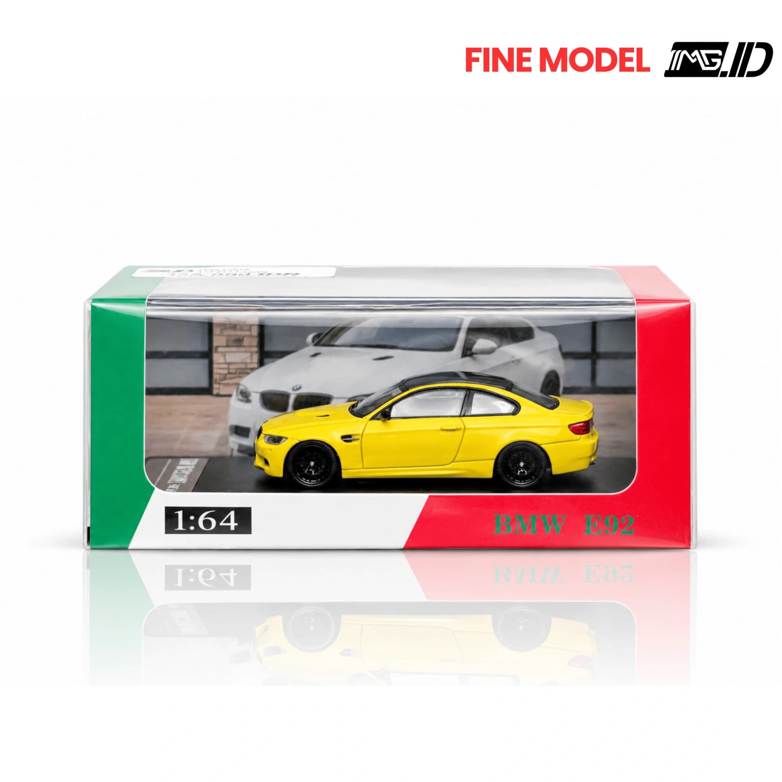 Fine Model 1:64 BMW M3 E92 Coupe Yellow Limited 699pcs 1