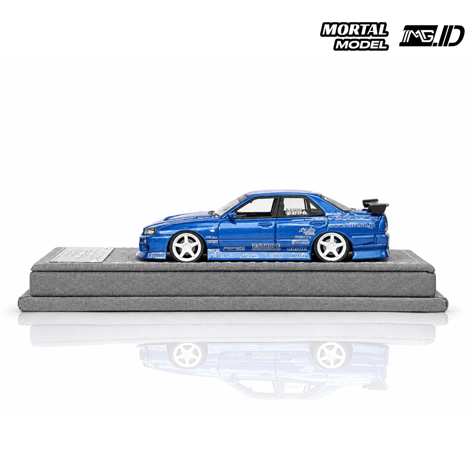 Mortal Model 1:64 Nissan Skyline Uras ER34 TMCS Singapore 2025 Pearl Blue Limited 799 Pcs 3