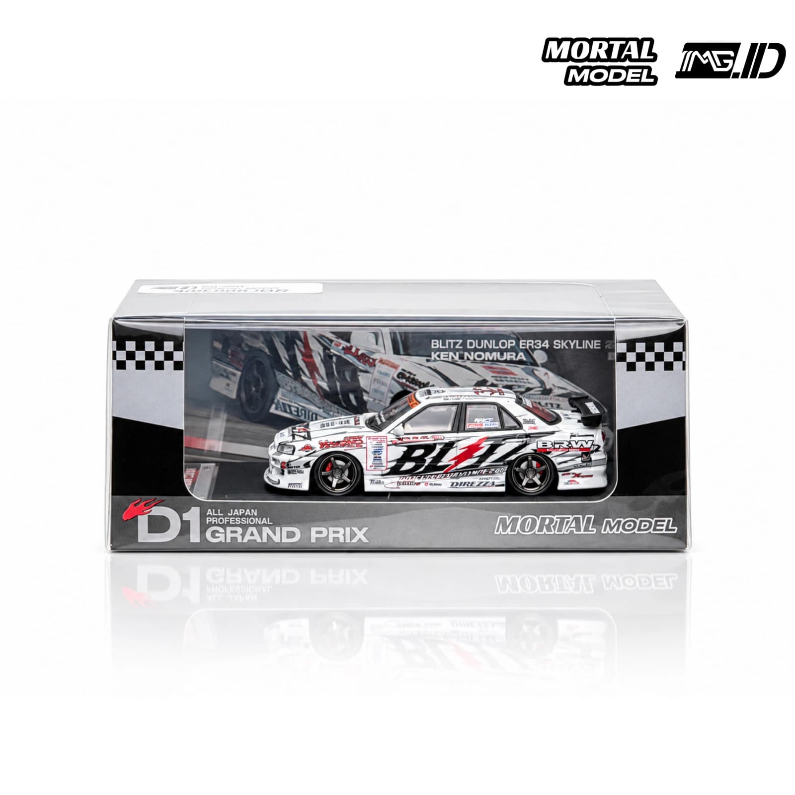 Mortal Model 1:64 Nissan Skyline ER34 Uras D1 GP Blitz 2007 Limited 899 Pcs 1