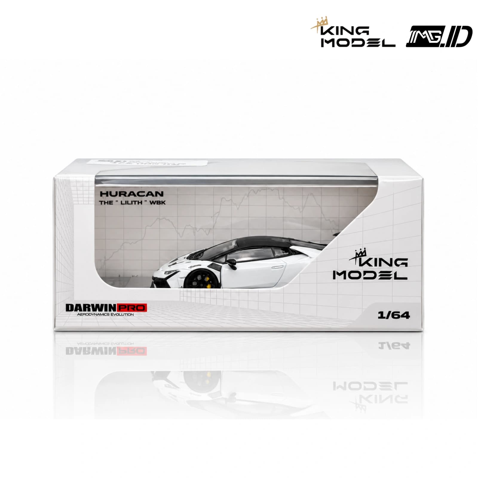 King Model 1:64 Lamborghini Darwin Pro WBK White Limited Edition 1