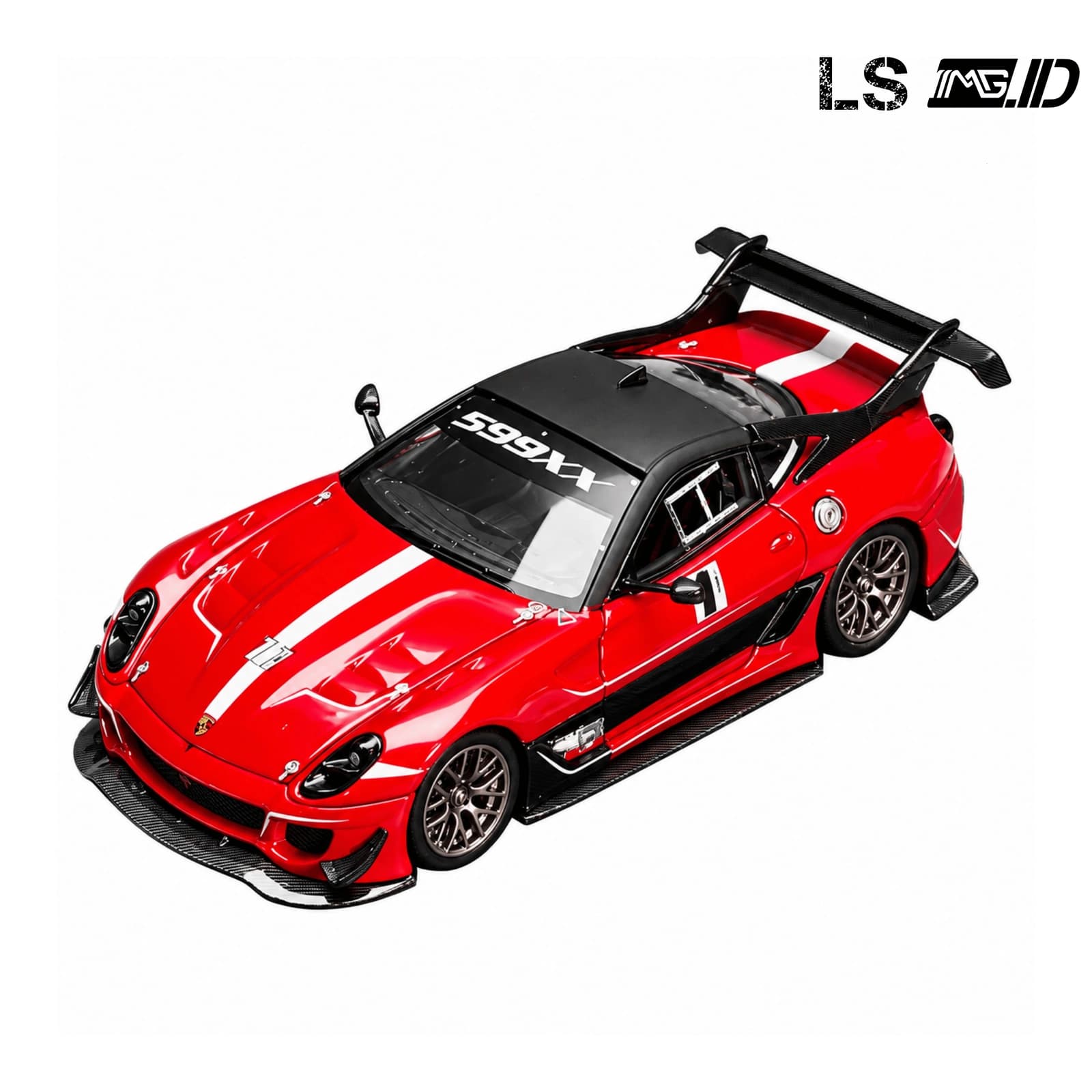 LS Model 1:64 Ferrari 599XX EVO Red with White Strip Limited 499Pcs 1