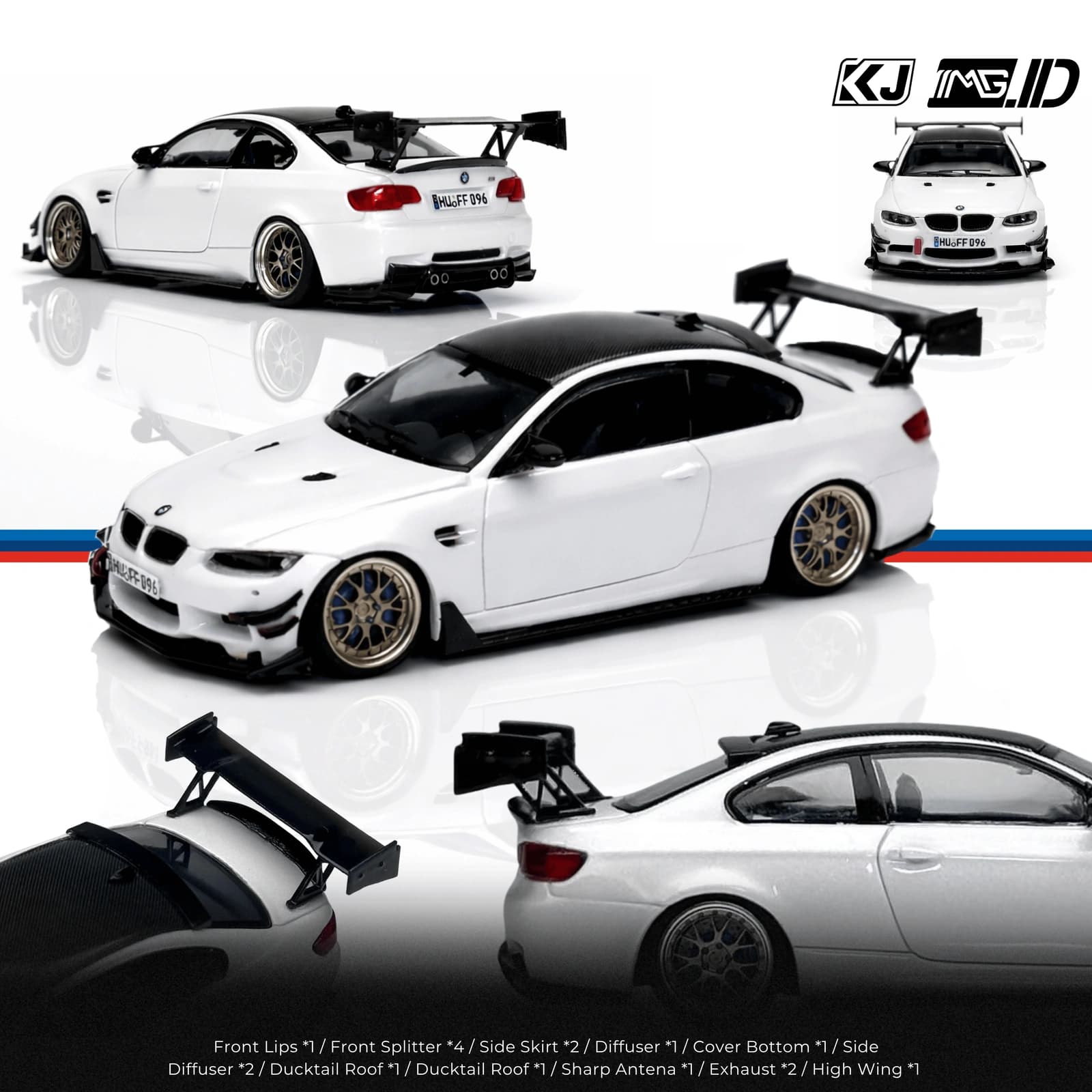 KJ Bodykit 1:64 Time Attack Bodykit For Fine Model BMW M3 E92