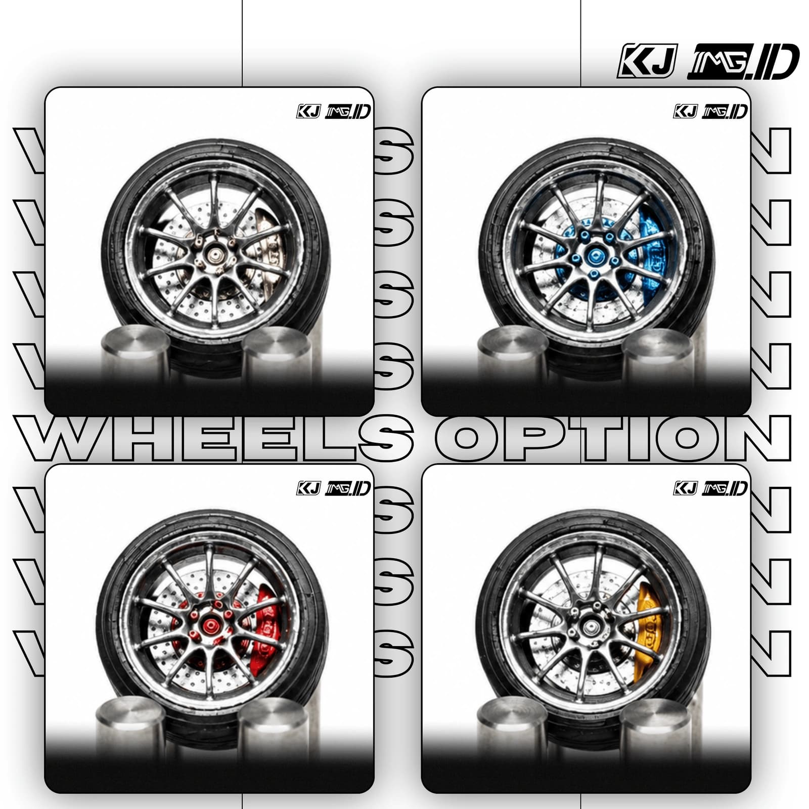 KJ Wheels 1:64 CE28 Silver 9.7MM