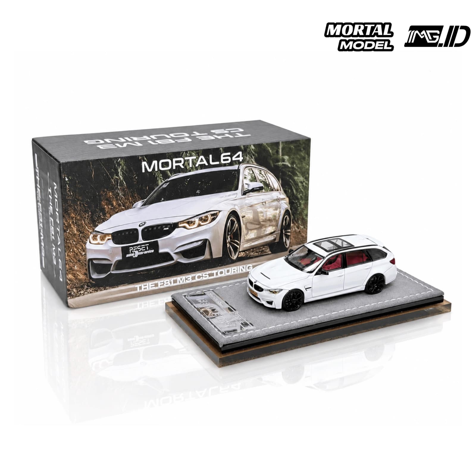 Mortal Model 1:64 BMW M3 CS F81 Wagon Pearl White