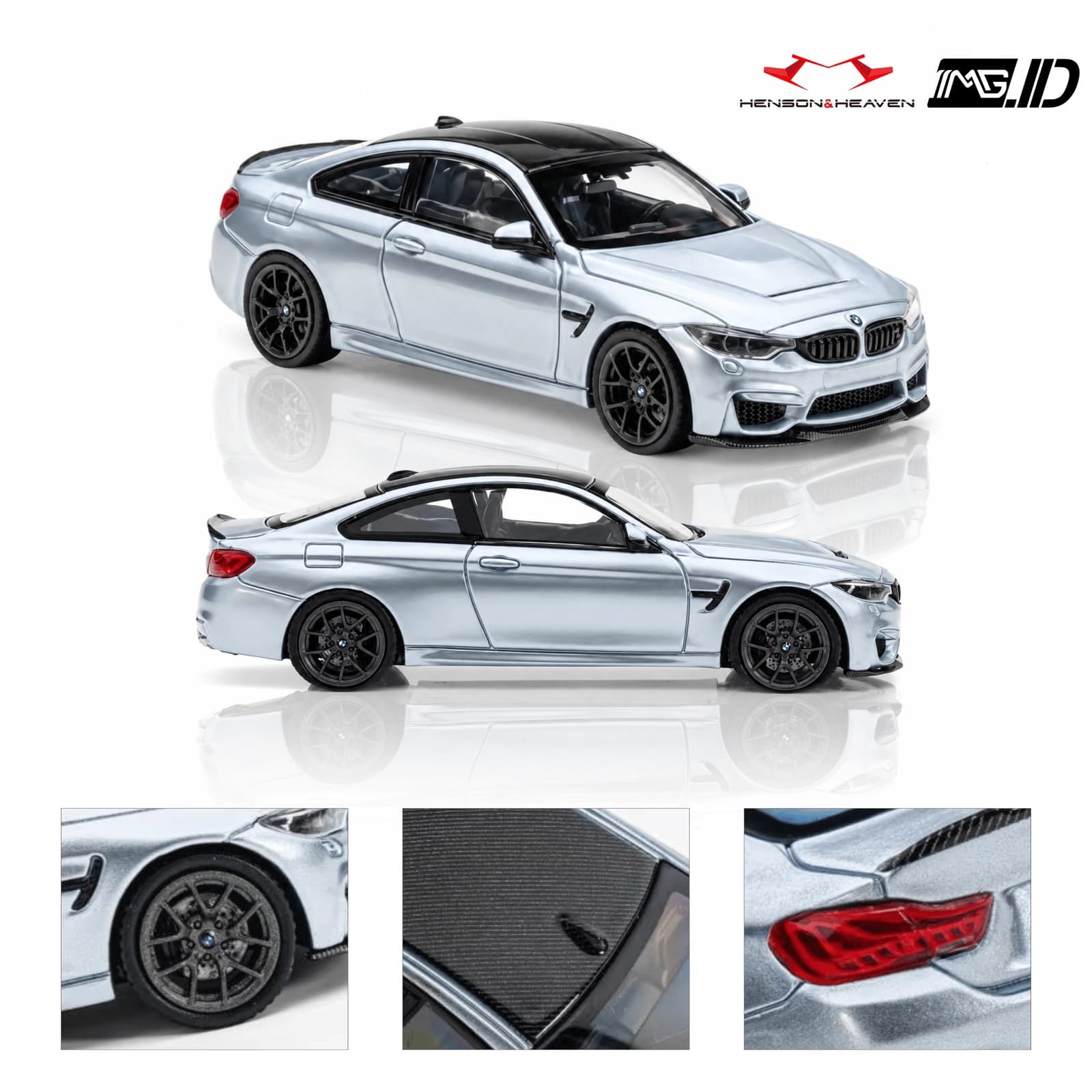 Henson and Heaven 1:64 BMW M4 CS F82 Stone Silver