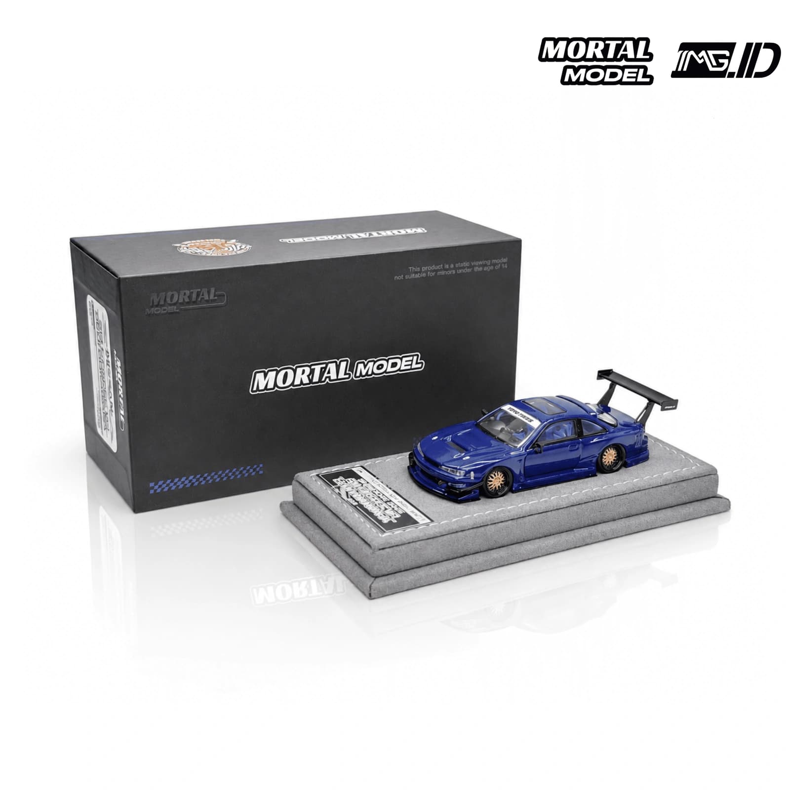 Mortal Model 1:64 Nissan Silvia S14 Seiji Ookawara V2 Dinner Malaya Hobby Shop 12th Carbon Blue Limited 299 Pcs