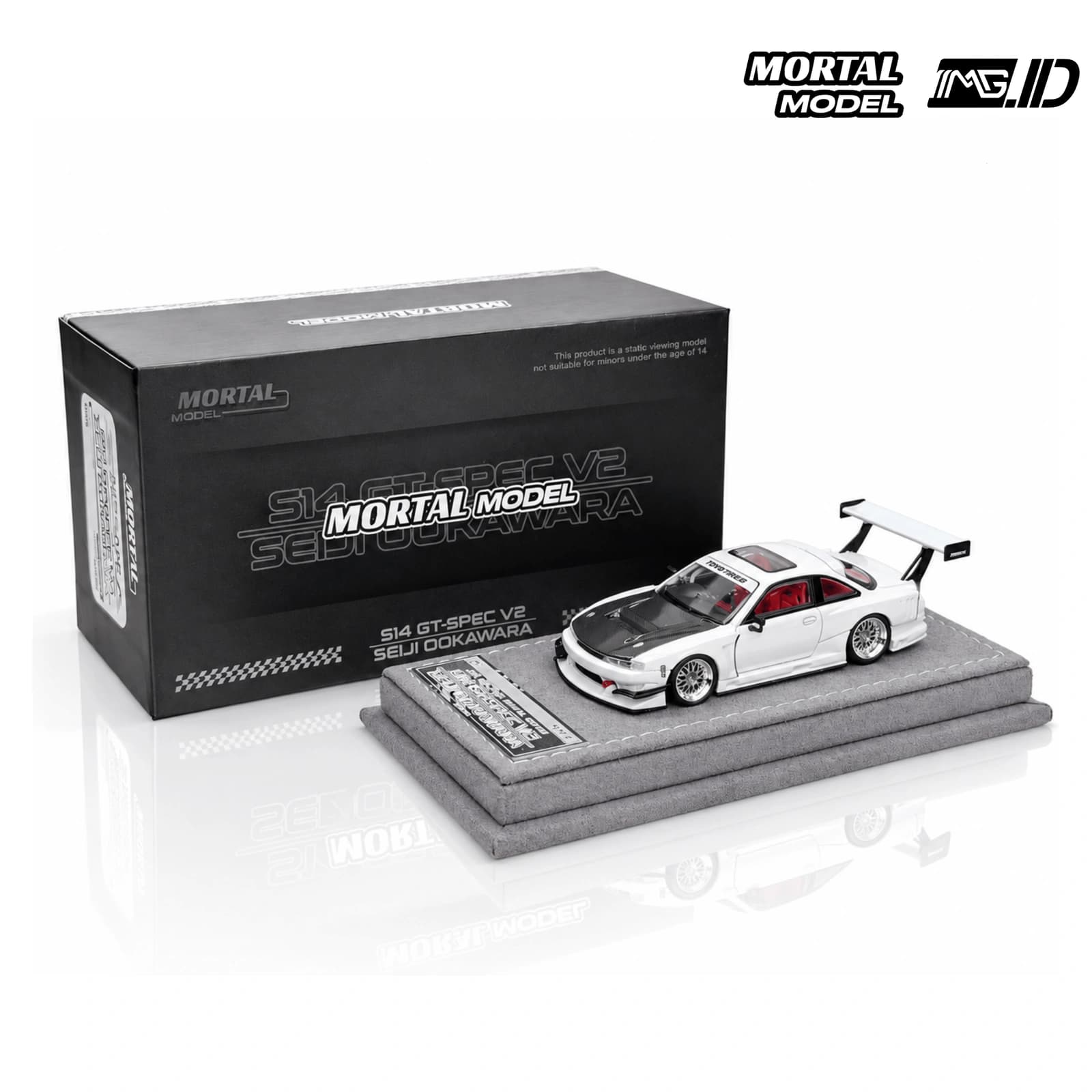 Mortal Model 1:64 Nissan Silvia S14 Seiji ookawara V2 APA XPO China 2025 White (Chase) Limited 199 Pcs