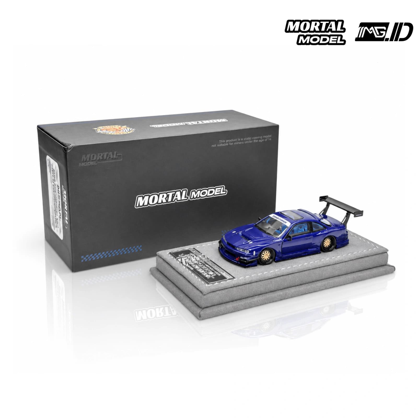 Mortal Model 1:64 Nissan Silvia S14 Seiji Ookawara V2 Dinner Malaya Hobby Shop 12th Carbon Blue Limited 99 Pcs