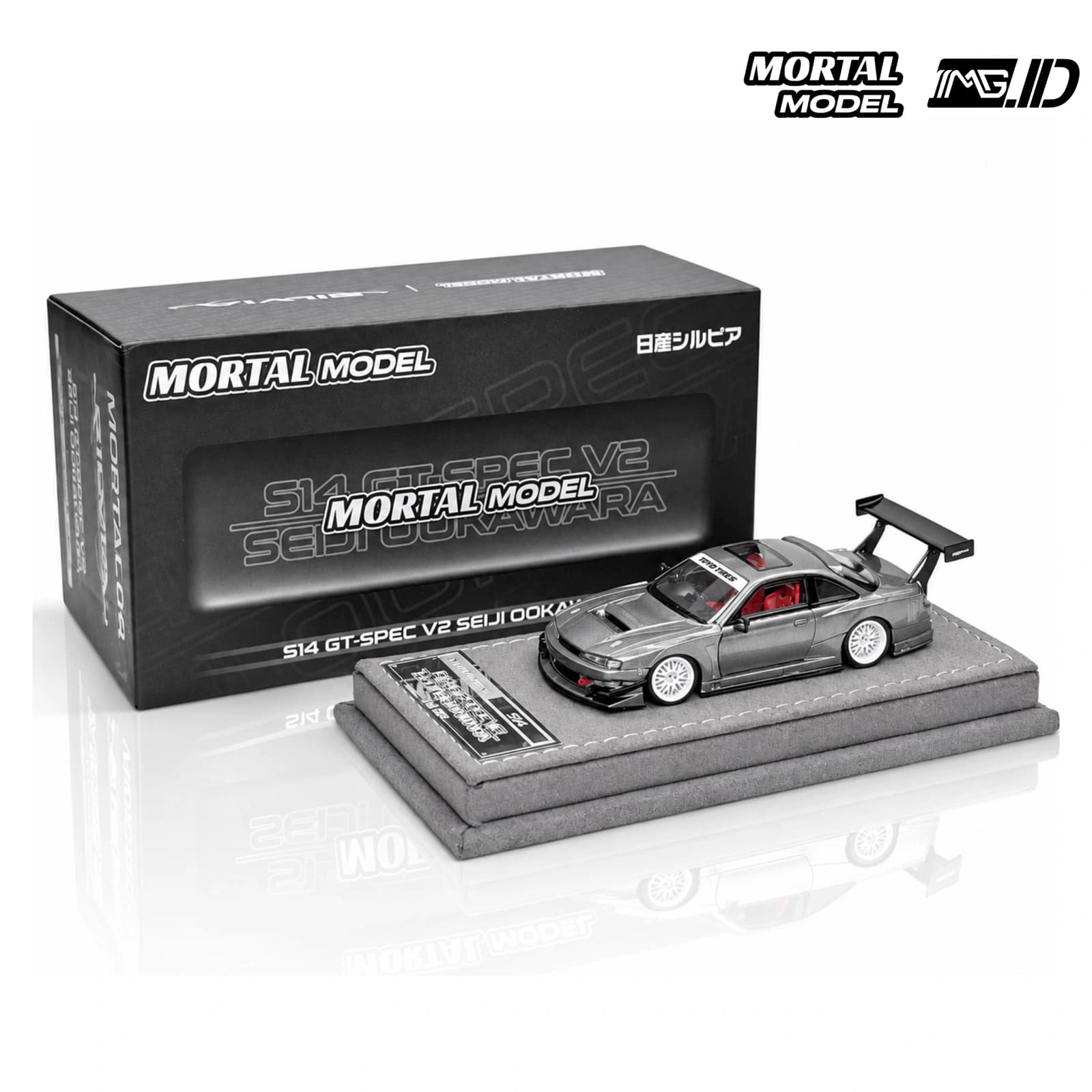 Mortal Model 1:64 Nissan Silvia S14 Seiji Ookawara V2 Grey Limited 899 Pcs
