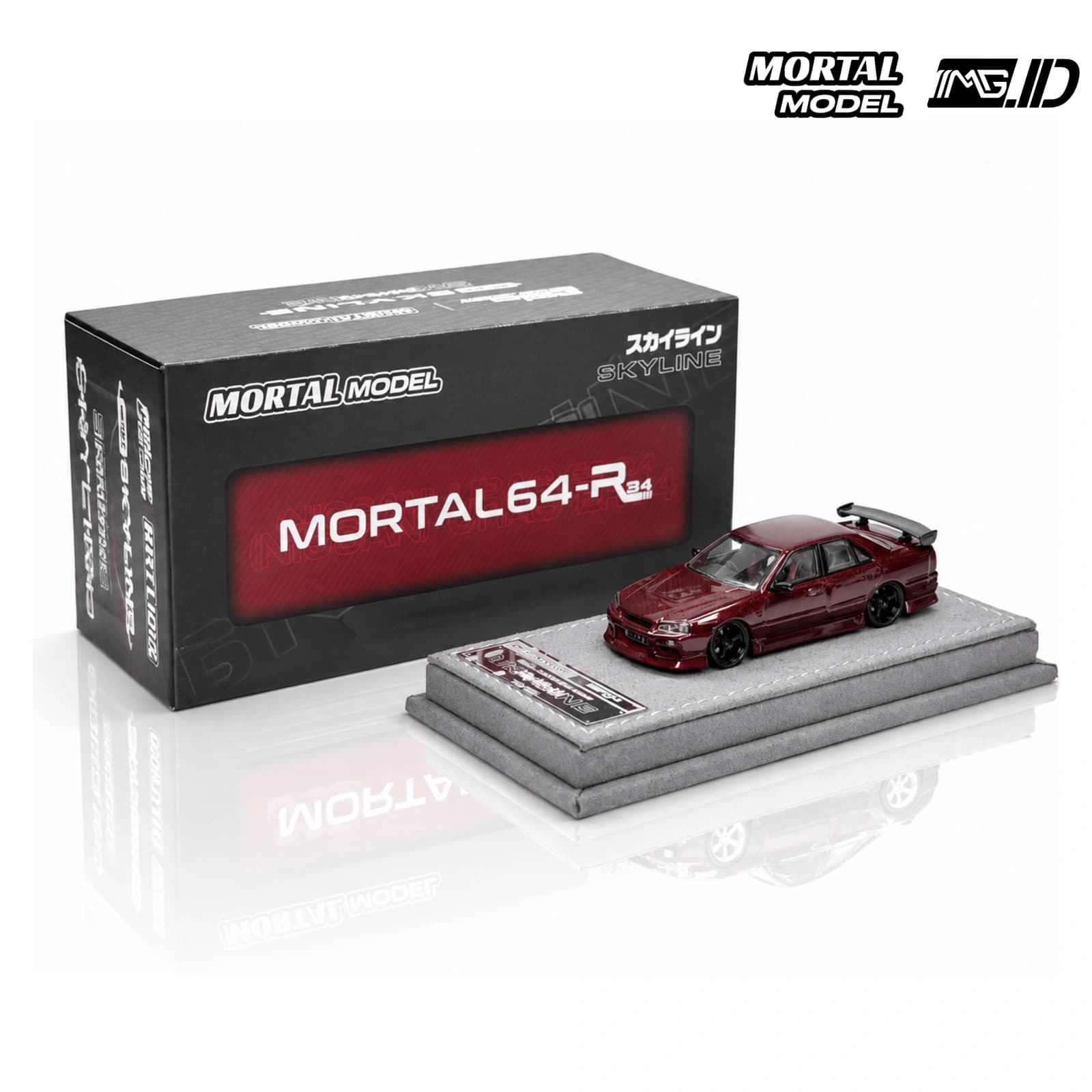 Mortal Model 1:64 Nissan Skyline ER34 Cool Car Show Red Carbon Limited 999 Pcs