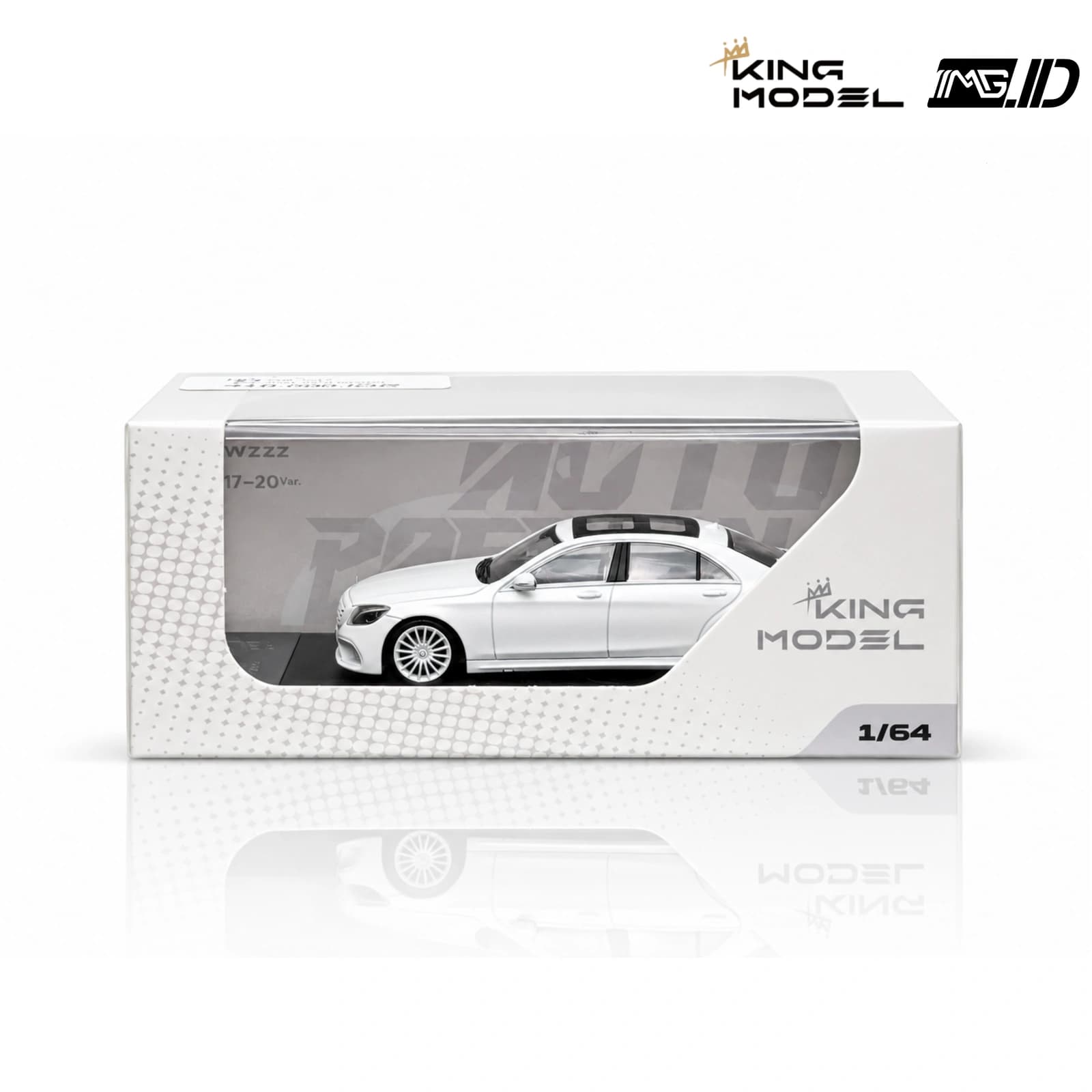 King Model 1:64 Mercedes Benz S65 AMG W222 White APA XPO China 2025 Limited 999pcs