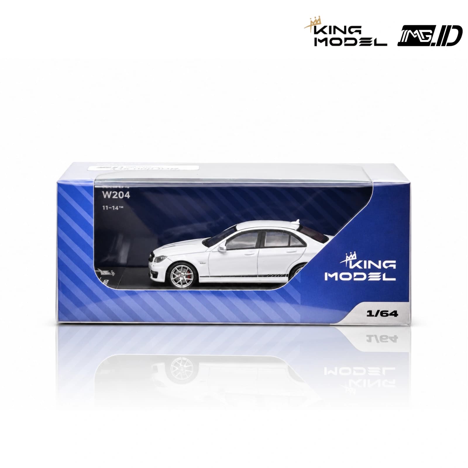 King Model 1:64 Mercedes Benz C63 AMG W204 White Limited 999pcs
