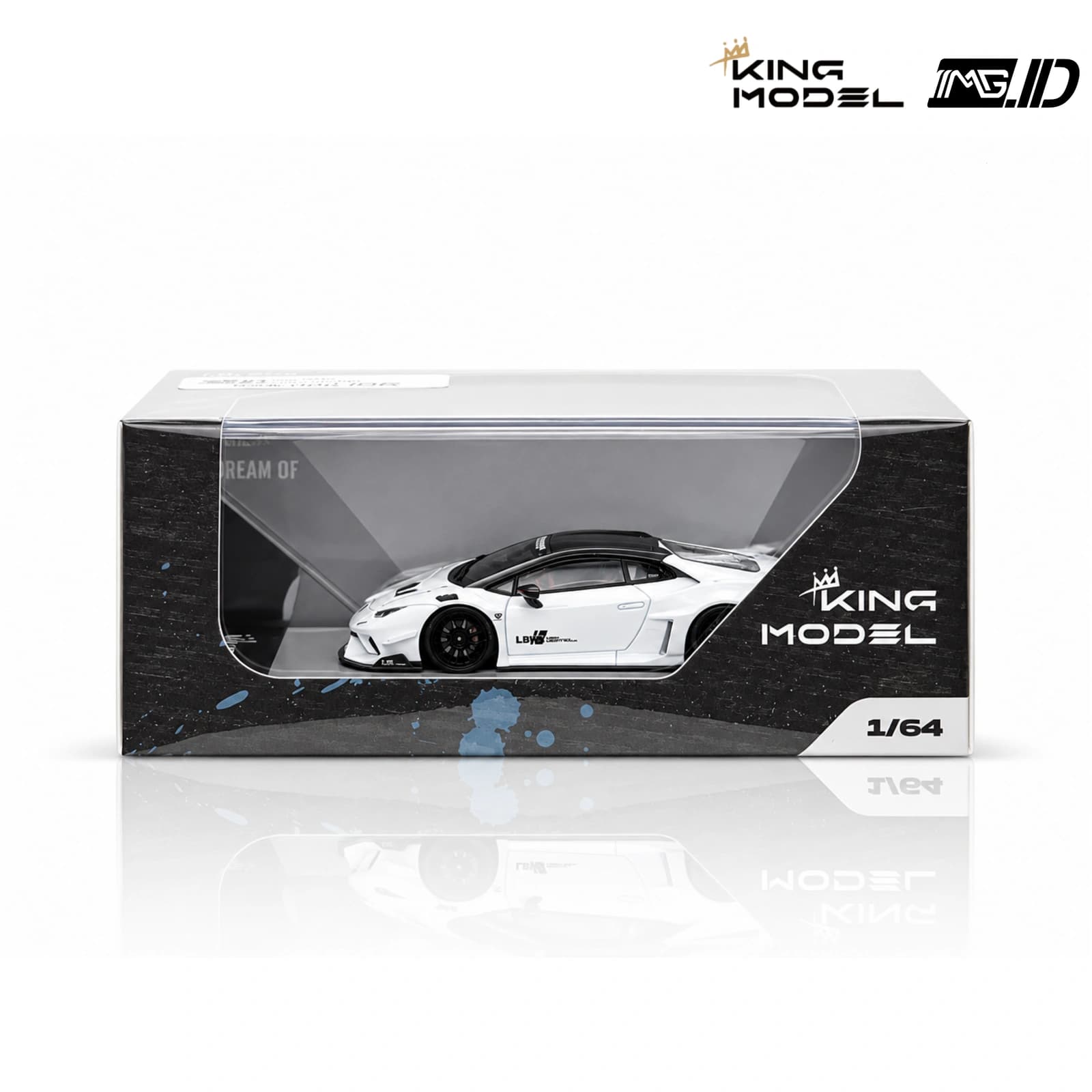 King Model 1:64 Lamborghini Huracan GT LB-Silhouette Works White Limited 999pcs