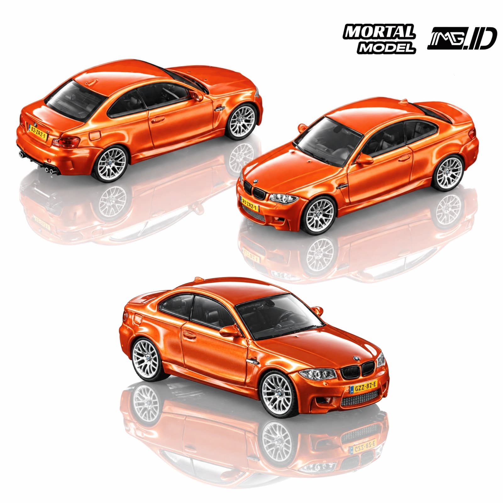 Mortal Model 1:64 BMW E82 1M Coupe Valencia Orange Limited 1499 Pcs