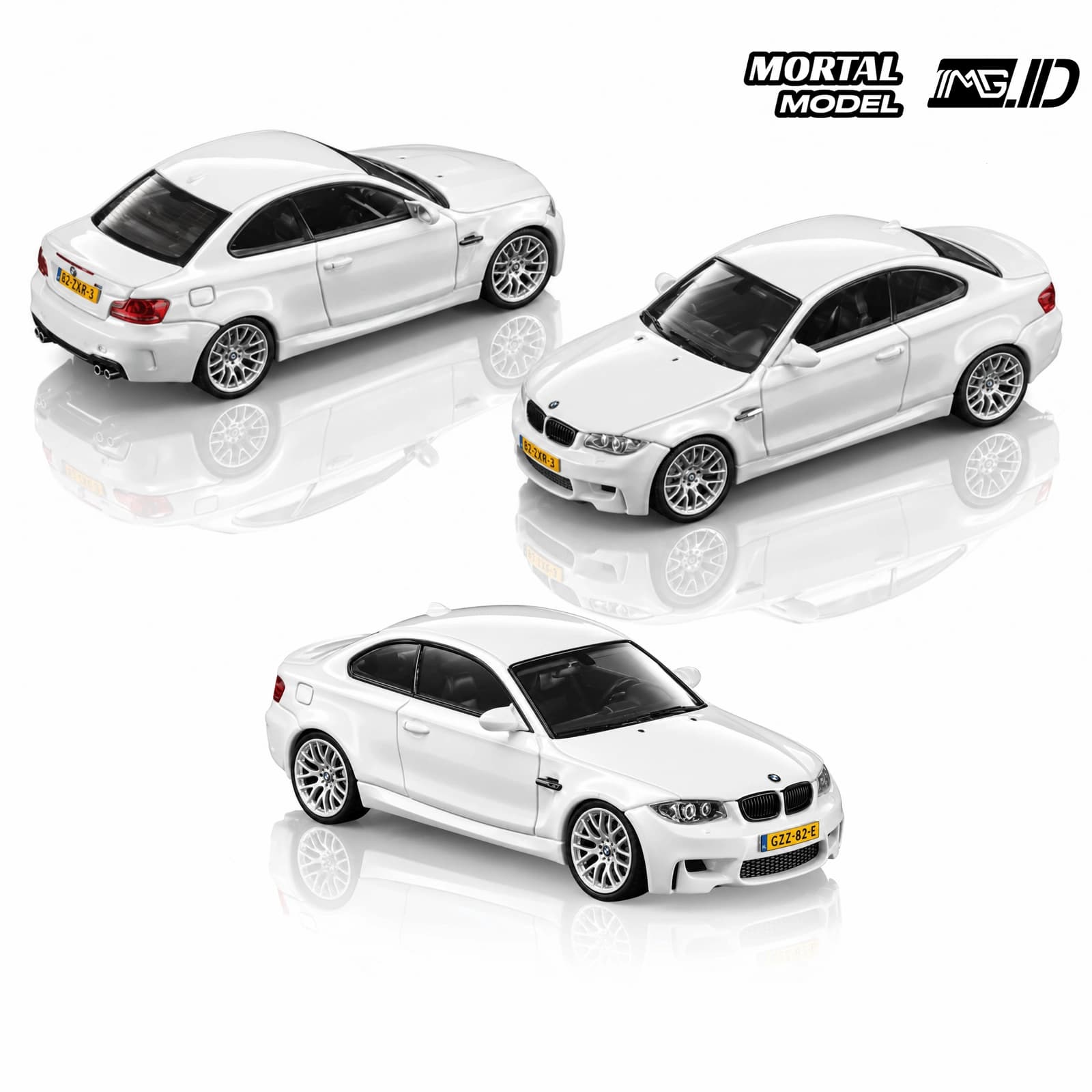 Mortal Model 1:64 BMW E82 1M Coupe Alpine White Limited 1499 Pcs